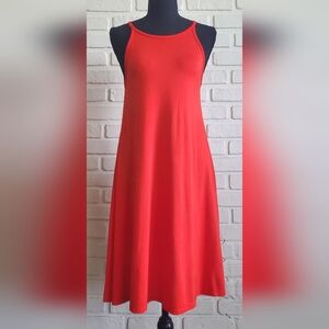 Old Navy Halter Tank Swing Trapeze Dress Coral Orange Red NWOT Size Small